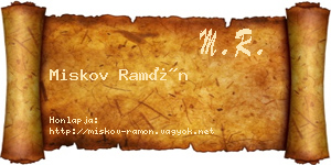 Miskov Ramón névjegykártya